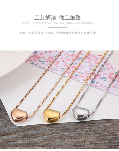 Wholesale Jewelry Heart-shaped Pendant Stainless Steel Necklace Gooddiy