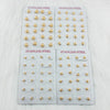 12 Pairs Casual Simple Style Classic Style Round Beads Plating 304 Stainless Steel Gold Plated Ear Studs
