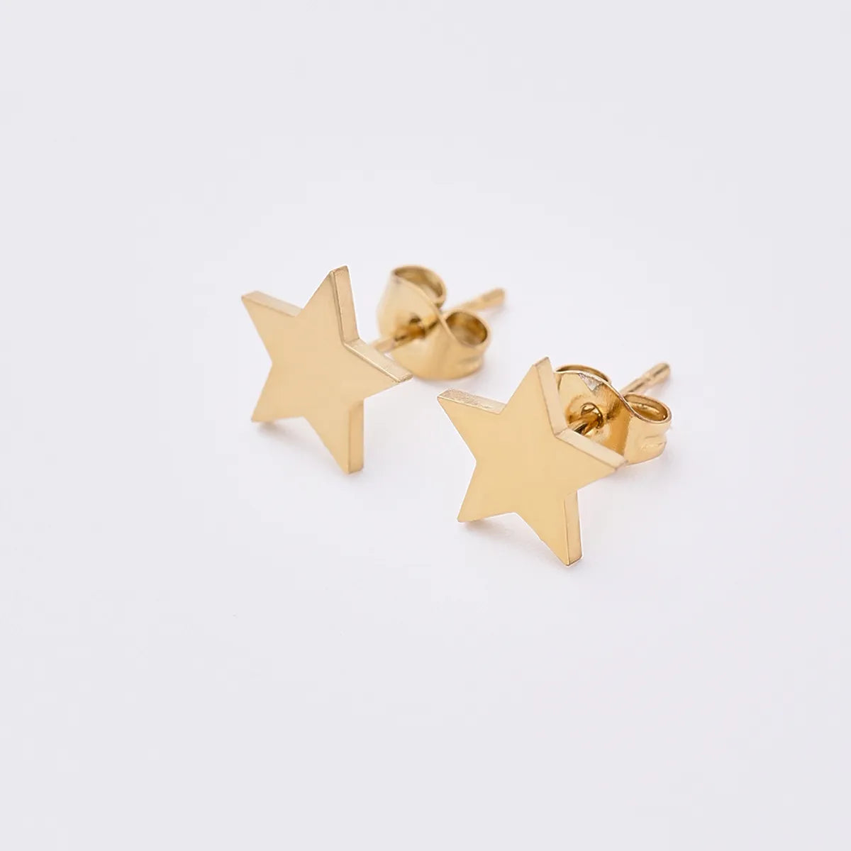 12 Pairs Elegant Simple Style Streetwear Sun Star Snowflake Handmade Polishing Laser 304 Stainless Steel Gold Plated Ear Studs