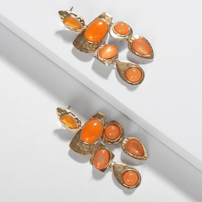 Exaggerated Gemstones, Wild Irregular Earrings Nhjq131735