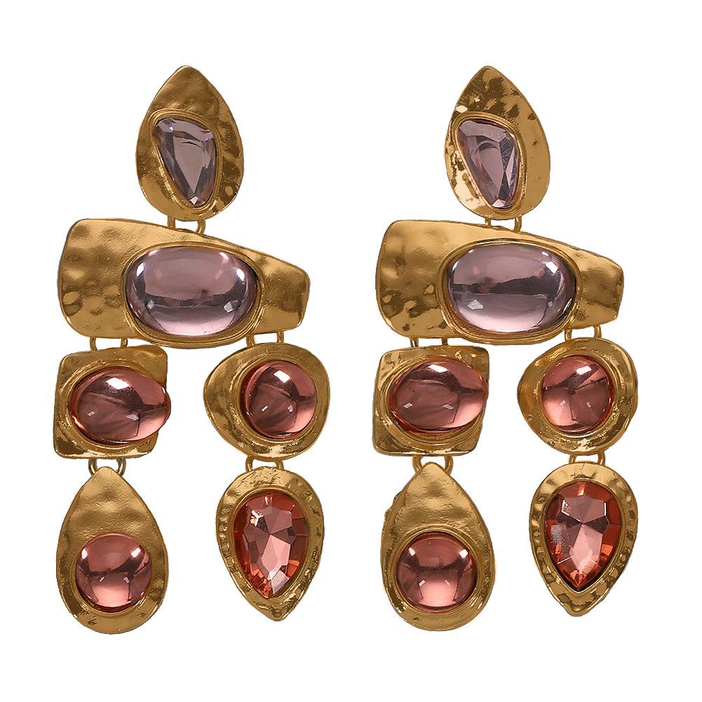 Exaggerated Gemstones, Wild Irregular Earrings Nhjq131735