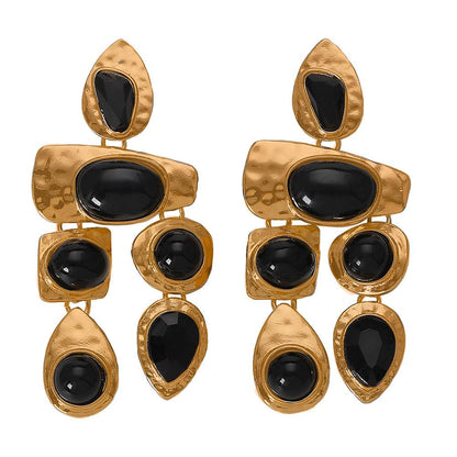 Exaggerated Gemstones, Wild Irregular Earrings Nhjq131735