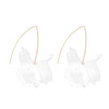 Womens Flower Plating Alloy  Resin Earrings Nhmd120755