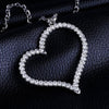 Womens Heart-shaped Rhinestone Necklaces Nhas120932