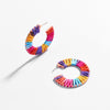 Fashionable Hollow Section Dyed Colored Woven Alloy Earrings Nhlu130705