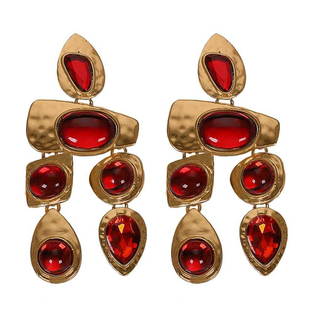 Exaggerated Gemstones, Wild Irregular Earrings Nhjq131735