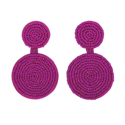 Womens Round Rice Beads Earrings Nhjq139238