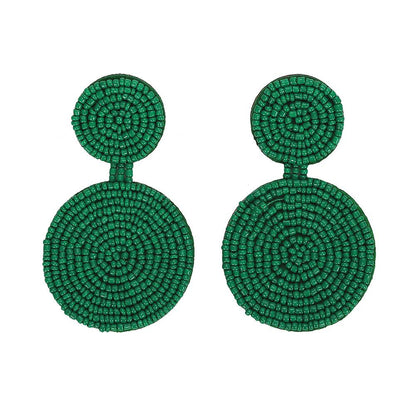 Womens Round Rice Beads Earrings Nhjq139238