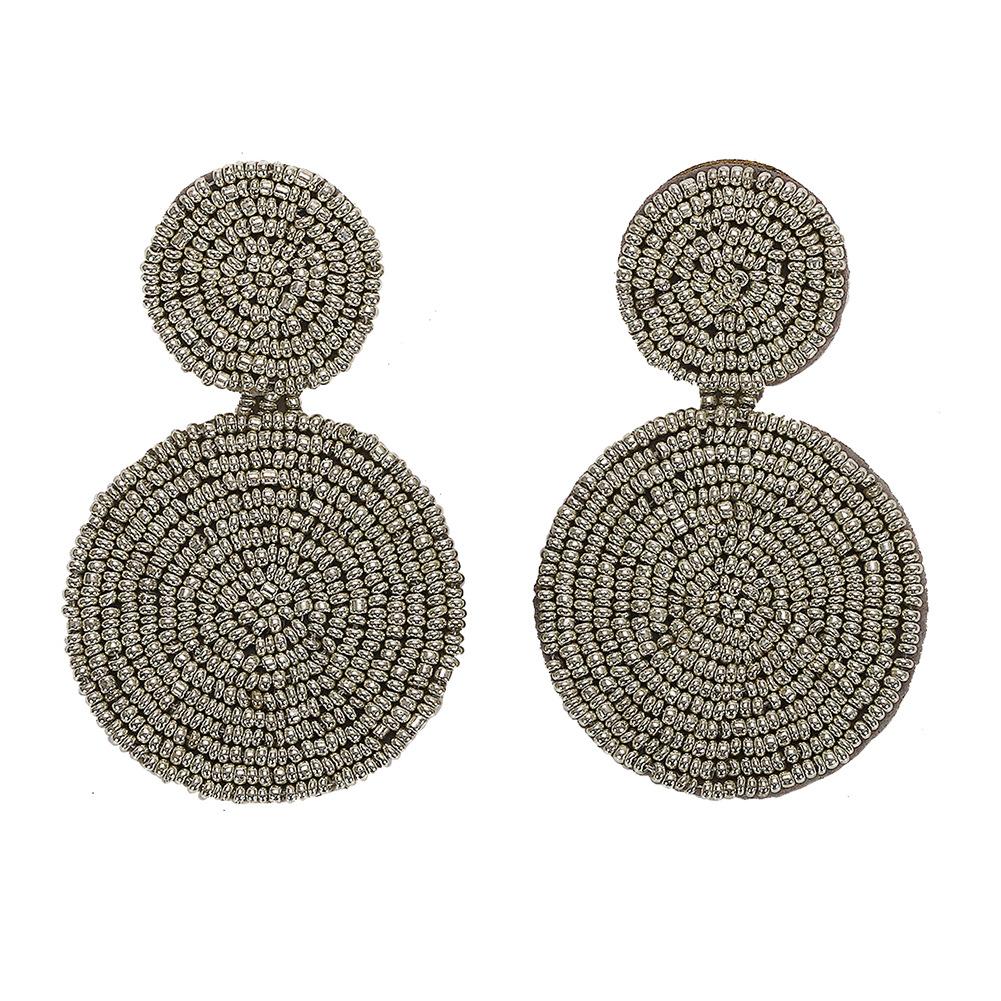 Womens Round Rice Beads Earrings Nhjq139238