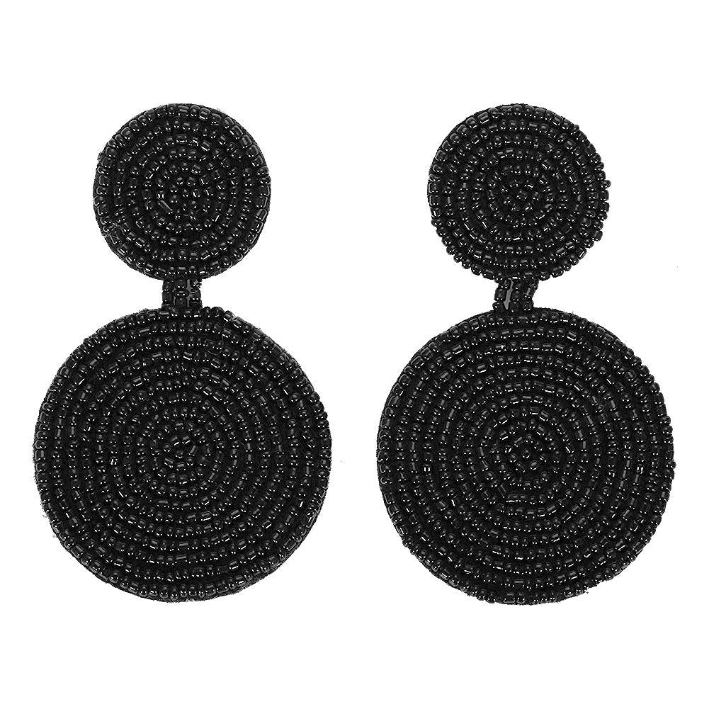 Womens Round Rice Beads Earrings Nhjq139238