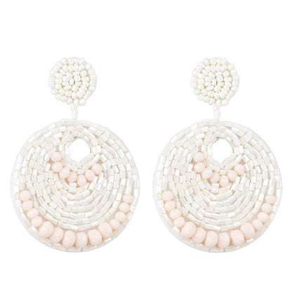 Fashion Geometric Imitated Crystal Rice Beads National Wind Earrings Nhjj139827