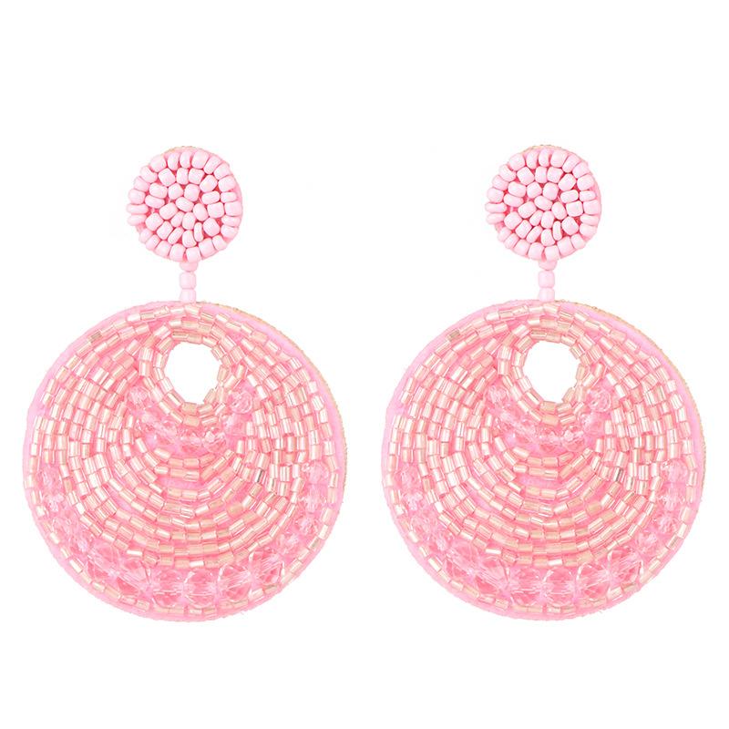 Fashion Geometric Imitated Crystal Rice Beads National Wind Earrings Nhjj139827