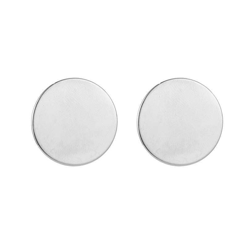 Simple Style Round Plating Alloy No Inlaid Earrings Ear Studs