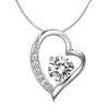 Korean Version Of The Simple Classic Heart And Eight Arrows Zircon Necklace Nhlj145837