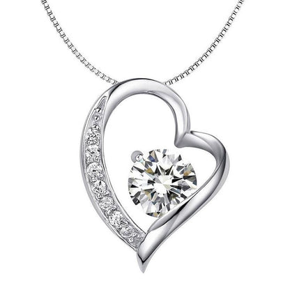 Korean Version Of The Simple Classic Heart And Eight Arrows Zircon Necklace Nhlj145837