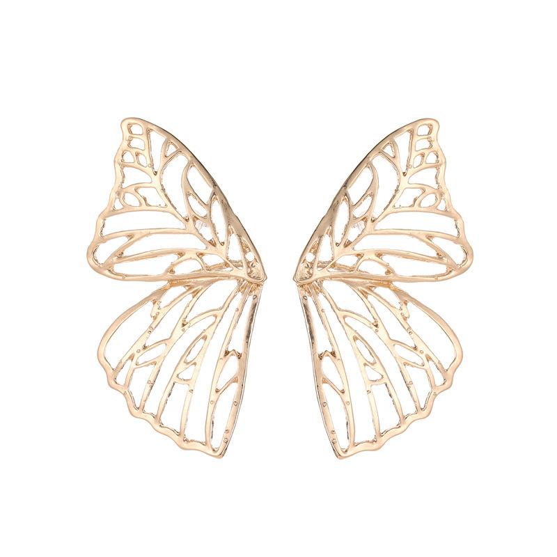 Fashion Butterfly Plating Metal No Inlaid Earrings Ear Studs