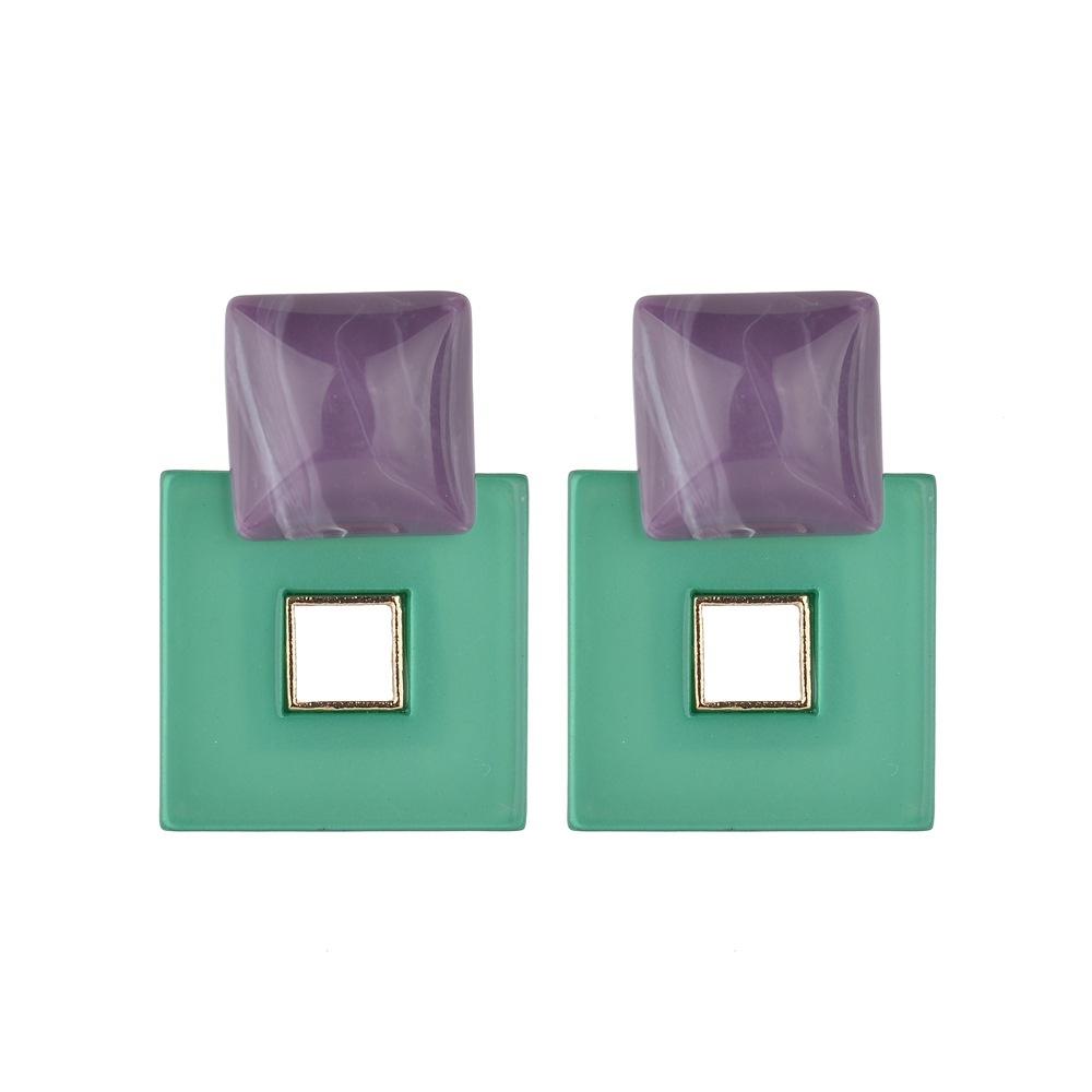 Fashion Geometric Hollow Acrylic Color Variety Earrings Nhbq146573