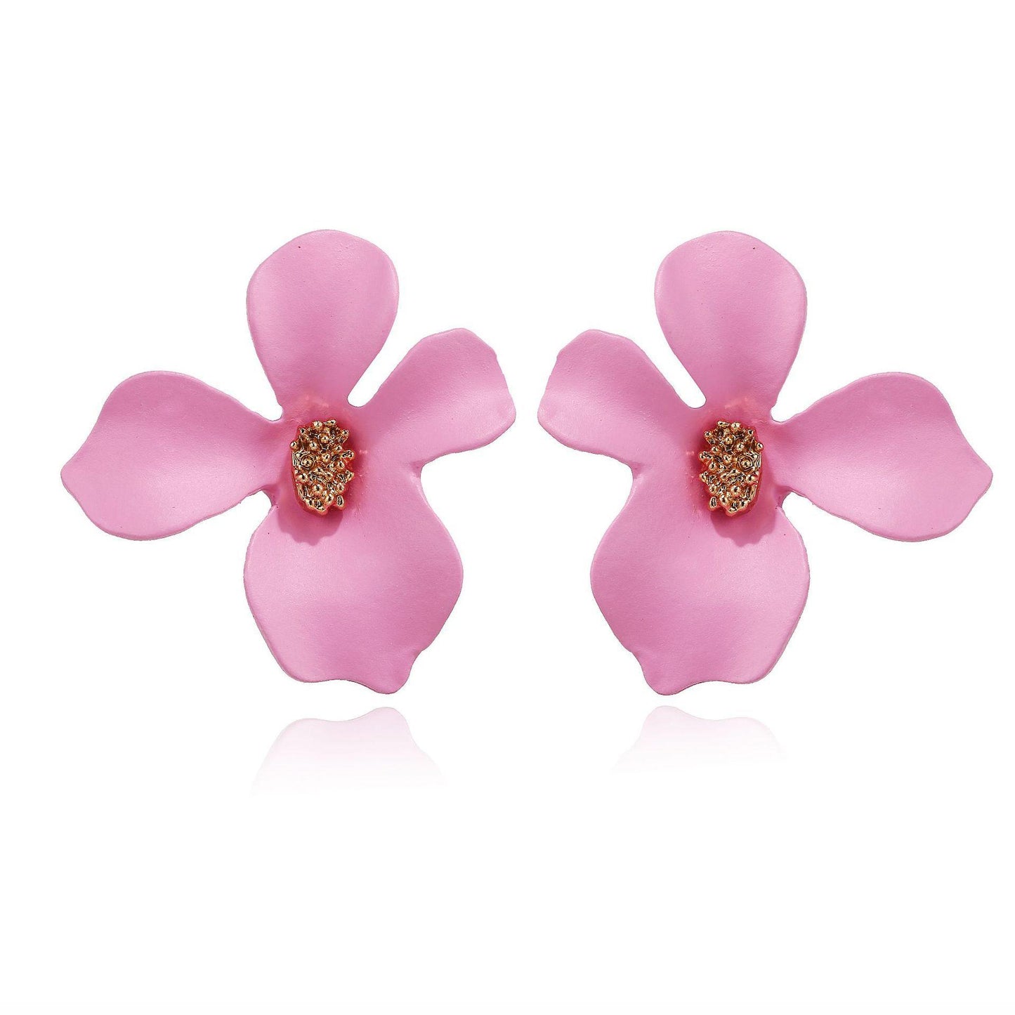 Womens Floral Paint Alloy Earrings Nhln148182