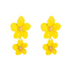 Fashion Flower Stoving Varnish Alloy Drop Earrings