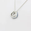 Korean Version Of The Double Heart Artificial Gem Double-layer Peach Heart Clavicle Crystal Necklace Nhdp150120