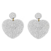 Beaded Heart-shaped Earrings Nhas150813