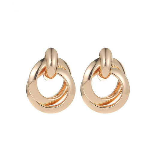 New Fashion Alloy Ring Earrings Tube/medium/large Nhdp151944