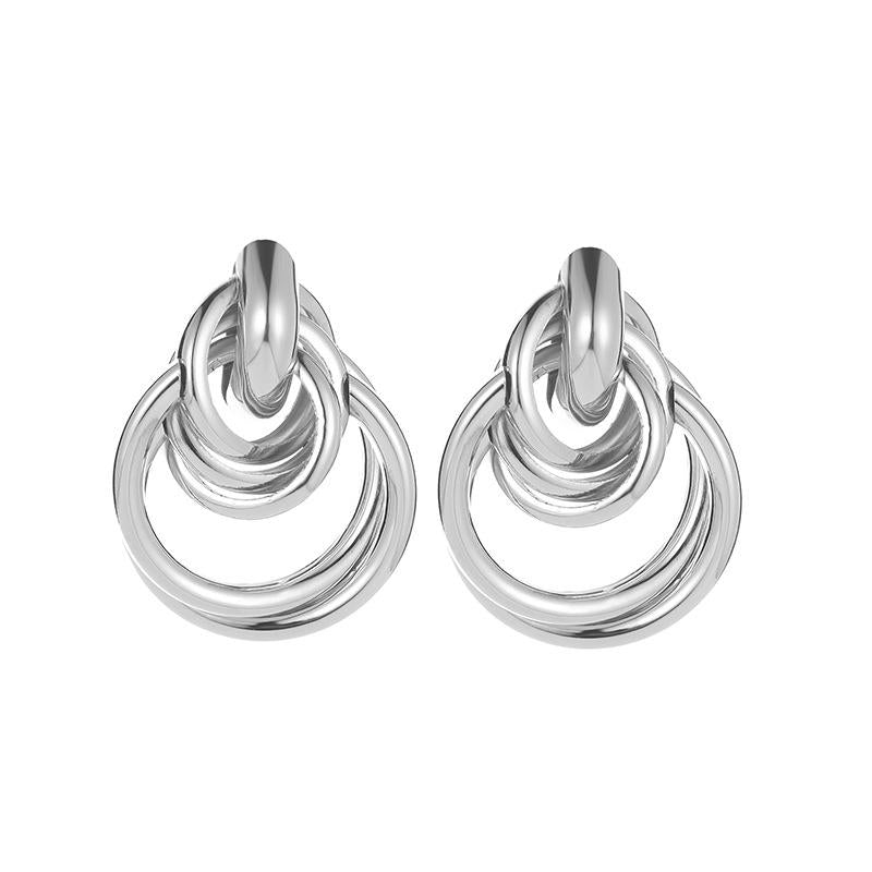 New Fashion Alloy Ring Earrings Tube/medium/large Nhdp151944