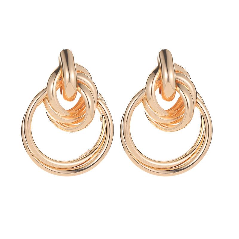 New Fashion Alloy Ring Earrings Tube/medium/large Nhdp151944