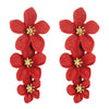 Fashion Flower Stoving Varnish Alloy No Inlaid Earrings