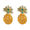 Rhinestone Crystal Pineapple Earrings Individual Fruit Earrings