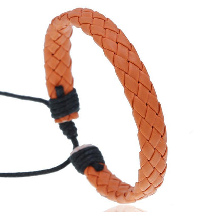 Fashion Geometric Pu Leather No Inlaid Unisex Bracelets