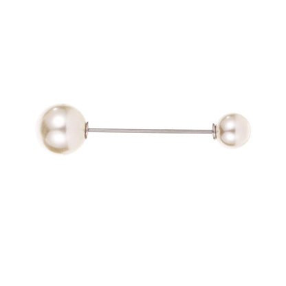 New Double-headed Pearl Word Pin Simple Anti-buffing Brooch Collar Brooch Fashion Wild Neckline Pin Shawl Buckle