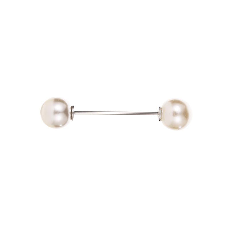 New Double-headed Pearl Word Pin Simple Anti-buffing Brooch Collar Brooch Fashion Wild Neckline Pin Shawl Buckle