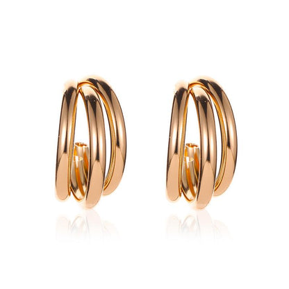 Fashion Geometric Plating Alloy No Inlaid Earrings