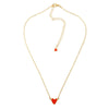 Korean Red Love Necklace Dripping Double Peach Heart Necklace Clavicle Chain Heart Necklace Wholesale