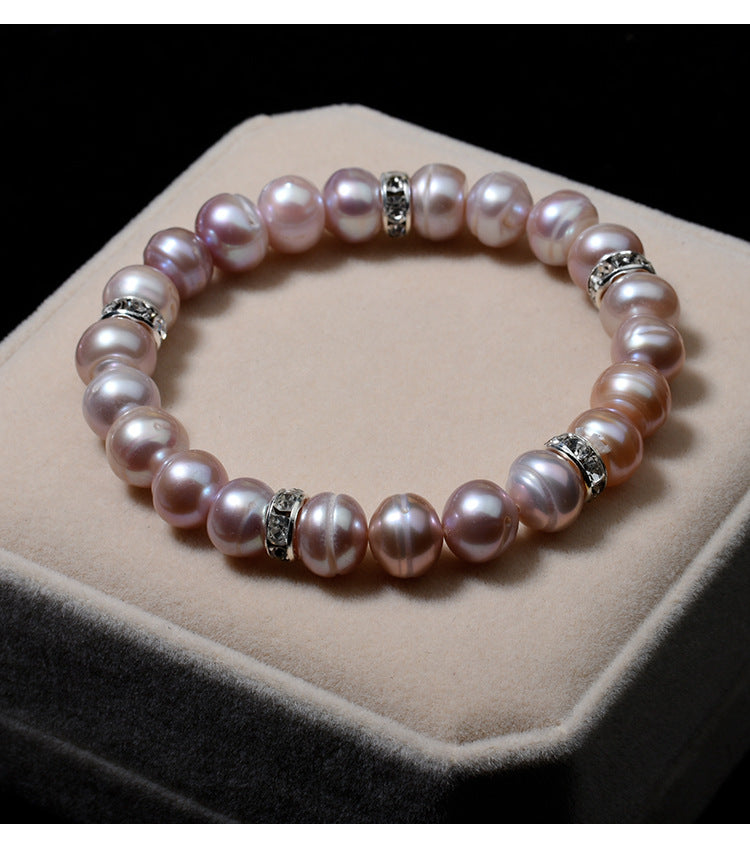 Simple Style Round Pearl Beaded Bracelets 1 Piece