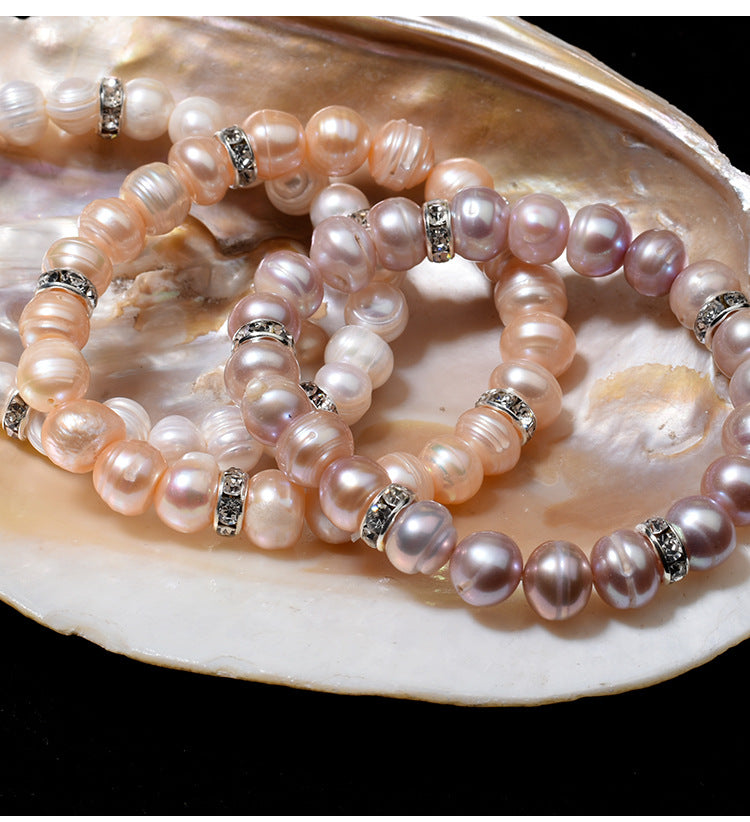 Simple Style Round Pearl Beaded Bracelets 1 Piece