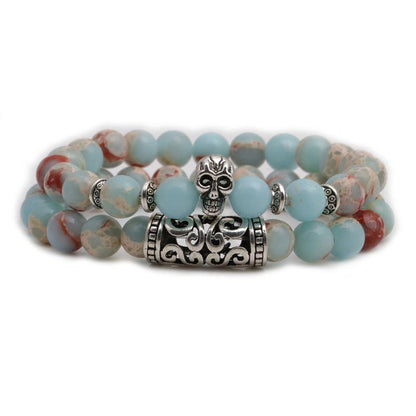 Fashion Owl Buddha Head Elbow Set Bracelet Lion Head Ghost Beaded Bracelet