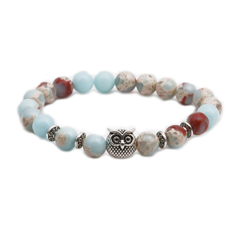 Fashion Owl Buddha Head Elbow Set Bracelet Lion Head Ghost Beaded Bracelet