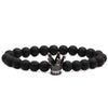 Black Frosted Bead Diy Crown Bracelet White Turquoise Crown Men's Bracelet