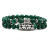 Malachite Owl Buddha Head Elbow Set Bracelet Lion Head Elephant Beaded Bracelet