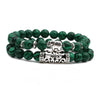 Malachite Owl Buddha Head Elbow Set Bracelet Lion Head Elephant Beaded Bracelet