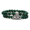 Malachite Owl Buddha Head Elbow Set Bracelet Lion Head Elephant Beaded Bracelet