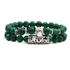 Malachite Owl Buddha Head Elbow Set Bracelet Lion Head Elephant Beaded Bracelet