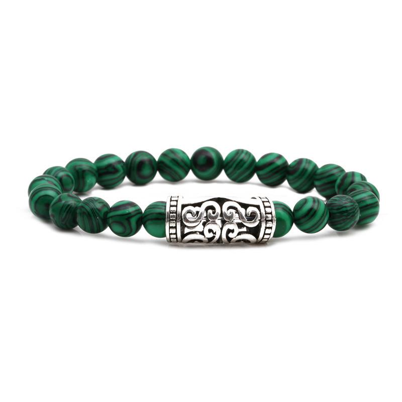 Malachite Owl Buddha Head Elbow Set Bracelet Lion Head Elephant Beaded Bracelet