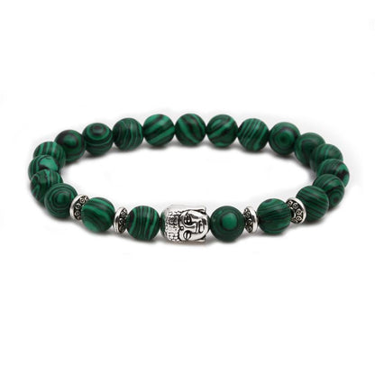 Malachite Owl Buddha Head Elbow Set Bracelet Lion Head Elephant Beaded Bracelet