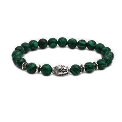 Malachite Owl Buddha Head Elbow Set Bracelet Lion Head Elephant Beaded Bracelet