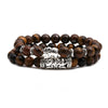 Tiger Eye Stone Owl Buddha Head Bend Set Bracelet Lion Head Elephant Beaded Bracelet