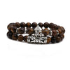 Tiger Eye Stone Owl Buddha Head Bend Set Bracelet Lion Head Elephant Beaded Bracelet