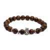 Tiger Eye Stone Owl Buddha Head Bend Set Bracelet Lion Head Elephant Beaded Bracelet